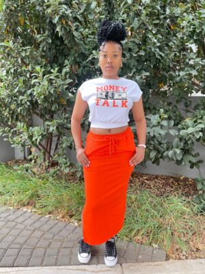 Comfortable and chic side slit skirt set, ideal for both casual and dressy occasions