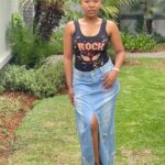 Fashionable light blue wash ripped denim skirt offering a flattering, cool vibe for women and girls in johannesburg